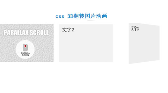 css 3D翻转图片动画