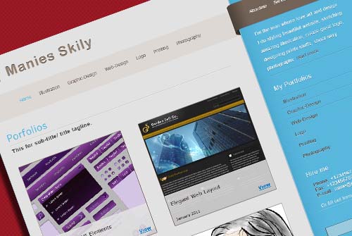 ‘Manies Skily’ – Free Template for Gallery and Portfolio Website ‘Manies Skily’ – Free Template for Gallery and Portfolio Website