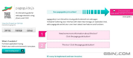 帮助用户更好的体验网站:jQuery的页面功能向导插件Pageguide.js