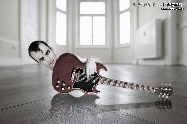 Photoshop合成创意的行文主义人像教程-网页教学网