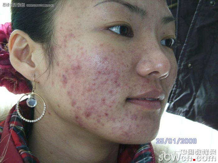 Photoshop高低频法磨皮:处理难磨的图_webjx.com