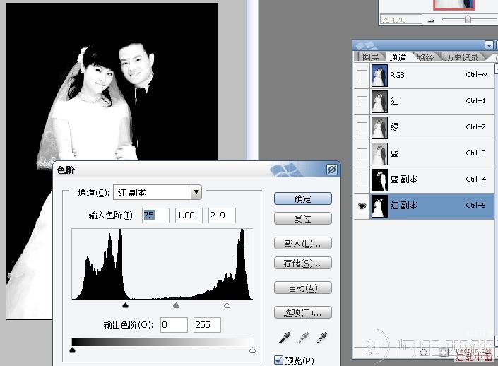 Photoshop抠图教程:简单背景扣婚纱照_webjx.com