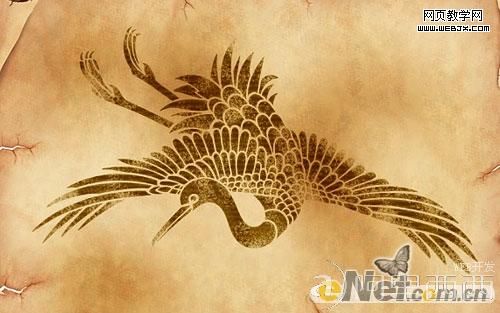 用Photoshop添加图片到旧羊皮纸上