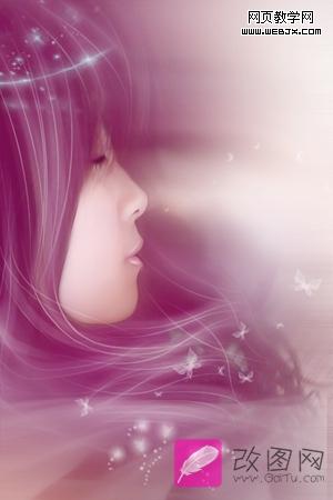 Photoshop图片教程:柔和的紫红色调照片_爱易学习网