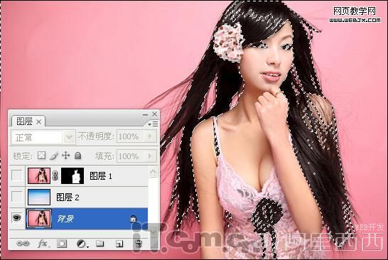 PS抠图教程:颜色范围命令抠出性感美女_网页教学网