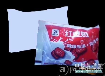 Photoshop鼠绘教程:绘制袋装红枣牛奶海报效果_爱易学习网